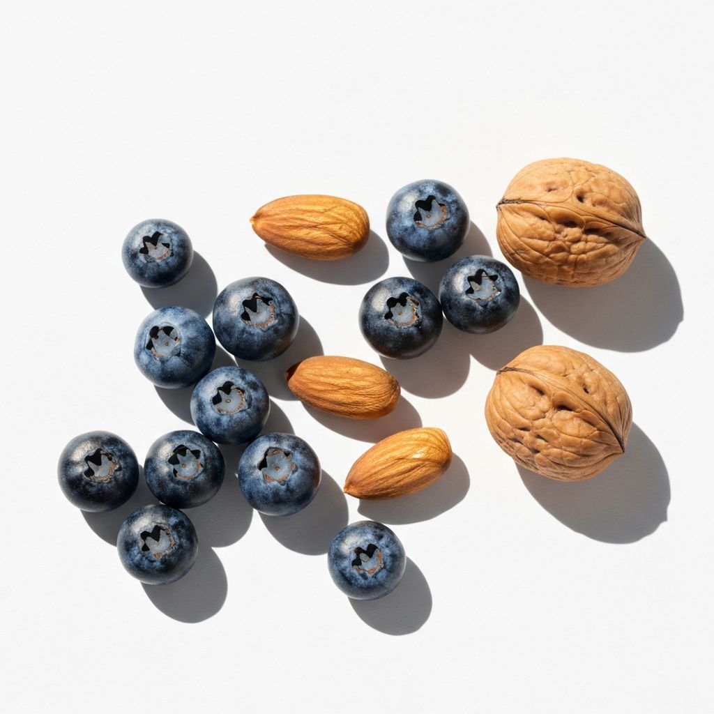 Natürliche Beeren und Nüsse